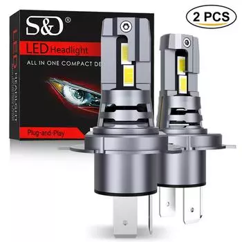 2 шт. H4 светодиодные лампы для фар Canbus 9003 HB2 Дальний ближний свет 20000LM Супер яркие автомобильные фары 24 CSP Turbo светодиодные лампы 12 В