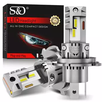 2 шт. H4 светодиодные лампы для фар 9003 HB2 Canbus дальнего и ближнего света автомобильный свет 20000LM турбо светодиодный диодный светильник авто 12 В 6500 К лампада