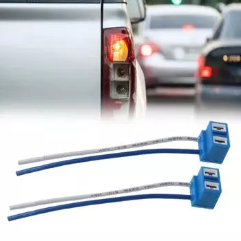 2 шт. H7 2-контактная лампа керамическая фара гнездо разъем жгут светодиодный адаптер автомобильный жгут проводов синий
