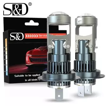 2 шт. H7 Bi светодиод 1:1 светодиодный проектор, беспроводной светодиодный мини-объектив H11 H8 9005 HB3 9006 HB4, объектив проектора 20000 лм, автомобильные фары, лампы Plug & Play, турбо-лампа с левым рулем H7