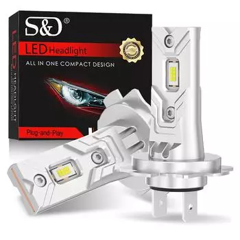 2 шт. H7 CSP светодиодные фары мини-безвентиляторные фары противотуманные фары 20000 лм автомобильные беспроводные фары H4 9003 HB2 автомобильные фары Plug & Play 6500K H7