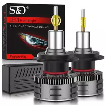 2 шт. H7 H11 светодиодные лампы для автомобильных фар 360 медь для фар проектора 80000LM HB3 9005 HB4 9006 светодиодные Hir2 9012 Turbo Auto 12V 6500K H7