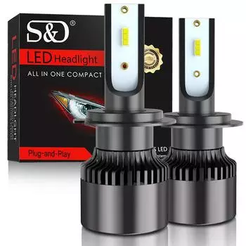 2 шт. H7 H4 H1 H11 светодиодные лампы H8 HB4 9006 HB3 9005 автомобильные светодиодные фары 6000K 50 Вт 18000 лм автомобильные фары H1