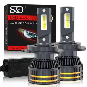 2 шт. H7 H4 светодиодные лампы Canbus для автомобильных фар 200 Вт 90000 лм H1 H8 H9 HB3 9005 HB4 9006 H11 9012 Hir2 светодиодные лампы Auto Turbo Lamp для VW Ford 6000K 9012 Hir2