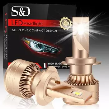 2 шт. H7 H4 светодиодные лампы для фар супер яркие H11 H3 9005 9006 9012 HB3 HB4 H1 светодиодные противотуманные фары Canbus Turbo светодиодные лампы линзы автомобильные фары DRL H3