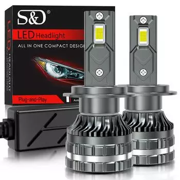 2 шт. H7 H4 светодиодные лампы для фар 6000K H1 H3 H8 H11 Led 9005 HB3 9006 HB4 Автомобильная лампа 9012 Hir2 высокой мощности 200 Вт 160000LM Canbus CSP чипы налобный фонарь H1