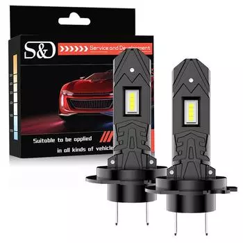 2 шт. H7 комплект светодиодных ламп для фар, автомобильные противотуманные фары, 70 Вт, Canbus без ошибок 20000LM, беспроводная автомобильная фара 1: 1 мини-диод автоматического освещения 6000K 12 В