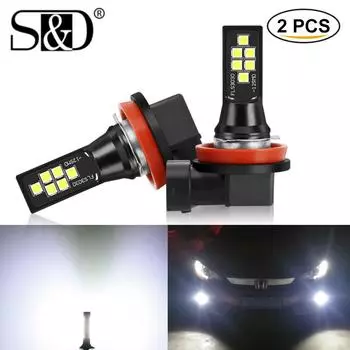 2 шт. H7 светодиодные лампы H11 H8 HB3 9005 HB4 9006 Комплекты автомобильных светодиодных фар 14000LM Противотуманные фары Лампы 6000K Дневные ходовые лампы DRL Авто 12 В Белый 9005 HB3