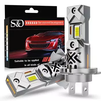 2 шт. H7 светодиодные лампы комплект мини-беспроводной 60 Вт 20000LM 6500K CSP для автомобильных фар 12 В белые автоматические диодные лампы H7 Turbo Led Light