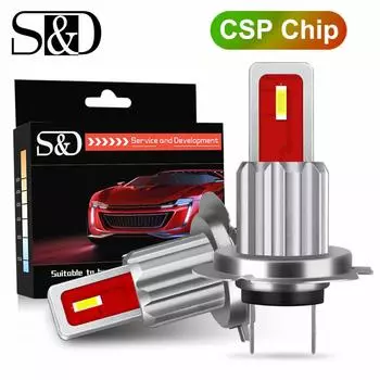 2 шт. H7 светодиодные лампы противотуманные фары CSP чипы 3000K 6000K 8000K 12 В белый синий янтарный дневной ходовой автомобильный фонарь авто свет 24 В янтарь
