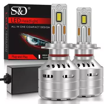 2 шт. H7 светодиодный 60000LM 120 Вт H4 H11 H8 9005 HB3 9006 HB4 9012 HIR2 светодиодные фары Canbus высокой мощности 6000K 3570 CSP двойная медная трубчатая лампа автомобильный налобный фонарь 12 В H7
