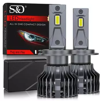 2 шт. H7 светодиодный 80000LM 120 Вт H1 H3 H4 H11 H8 9005 HB3 9006 HB4 9012 HIR2 светодиодные фары H27 880 881 9004 9007 H13 3570 CSP лампы дальнего/ближнего света автоматические фары H7