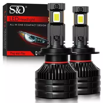 2 шт. H7 светодиодный H8 H11 30000LM 120 Вт HB3 9005 HB4 9006 9012 Hir2 CSP светодиодные автомобильные фары лампы авто противотуманные фары дальнего ближнего света турбоналобные фары 12 В 6000 К белый H7