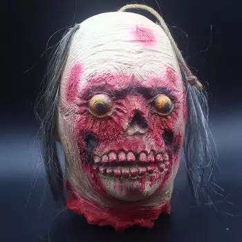 2 шт. Хэллоуин подвесной головной убор ужас инопланетянин латексная голова дом с привидениями побег комната сцена набор реквизит Хэллоуин вечеринка украшения зелёный