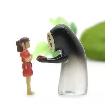 2 шт. Хаяо Миядзаки Унесенные призраками стекло безликие мужские смолы Тихиро девушка микро пейзаж садоводство