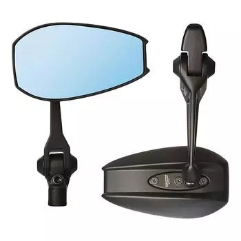 2 шт. HD боковое зеркало на руль мотоцикла, регулируемое антибликовое зеркало на руль для скутеров, квадроциклов, мотоциклов небесно-голубой