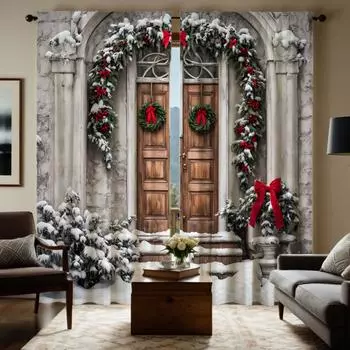 2 шт. HD цифровой желтый галстук модные золотые шторы украшение дома стиль украшение гостиной спальня штанга занавес E W52H63inchW132H160cm