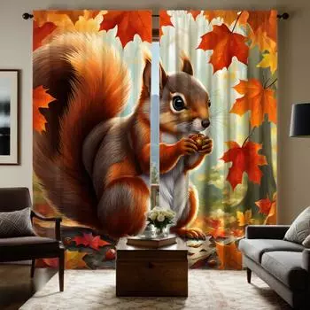 2 шт. HD Кленовый лесной ... W52H63inchW132H160cm