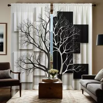 2 шт. HD космическая Луна Робот Военный кот декоративная занавеска Желтая завязка цифровая печатная занавеска украшение дома стиль украшение гостиная W52H63inchW132H160cm