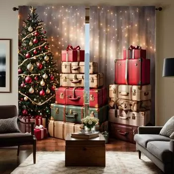 2 шт. HD Осенний День благодарения тыква подсолнух фрукты декоративная занавеска Желтая завязка цифровая печать занавеска для украшения дома свинарник W52H63inchW132H160cm