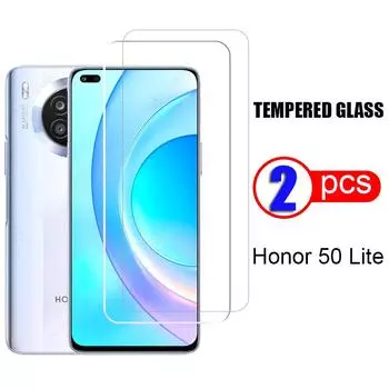 2 шт. HD прозрачное полное закаленное стекло для Huawei Honor 50 Lite 50Lite X7 X8 X9 5G Nova 8i 7i 5T пленка Защитное стекло для экрана телефона Honor 50 Lite белый