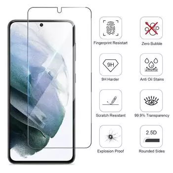 2 шт. HD прозрачное закаленное стекло для Samsung Galaxy S21 / S21 Plus 5G Защитная пленка для экрана для Galaxy S22 S23 Plus + защитная пленка Чехол удобен S21 чистый