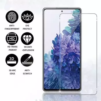 2 шт. HD прозрачное закаленное стекло для Samsung Galaxy S20 FE (2020/2022) / S20 FE 5G / S20 FE 5G UW Защитная пленка для экрана без пузырьков и царапин S20FE 2020 чистый