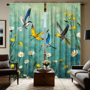 2 шт. HD современные легкие роскошные геометрические декоративные занавески Цветовая система цифровая печатная занавеска Стиль украшения дома decoratio W52H63inchW132H160cm