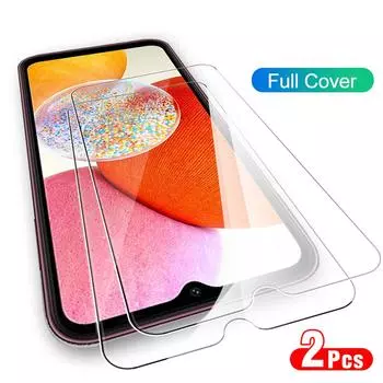 2 шт. HD защитное стекло для экрана Samsung Galaxy A14, закаленное стекло, пленка для Samsung A14, 5G, SamsungA14, защитная пленка, полное покрытие Samsung Galaxy A14 чистый