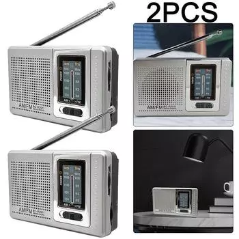 2 шт. HiFi двухдиапазонный AM FM музыкальный плеер телескопическая антенна мини радио встроенный Sp