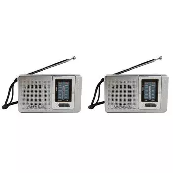 2 шт. HiFi двухдиапазонный AM FM музыкальный плеер телескопическая антенна мини радио встроенный Sp