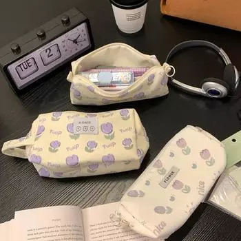 2 шт. хлопчатобумажные стеганые косметички на молнии из водонепроницаемой ткани большой емкости для путешествий косметичка жёлтый