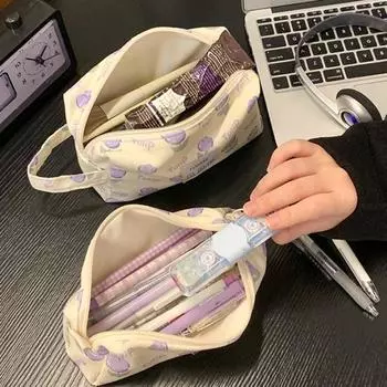 2 шт. хлопчатобумажные стеганые косметички на молнии из водонепроницаемой ткани большой емкости дорожные косметички косметички жёлтый