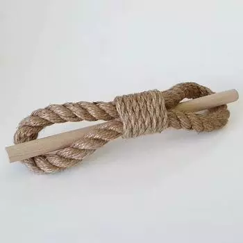 2 шт., хлопковая веревка для штор с деревянной палочкой, ручная работа в стиле бохо, деревенский фермерский дом, домашний декор, занавеска, драпировка, подвязка на спине, аксессуары для штор B бежевый