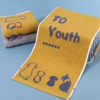 2 шт. хлопковое детское банное полотенце роскошное полотенце для рук сухое полотенце для волос корейское полотенце с милым щенком салон серый