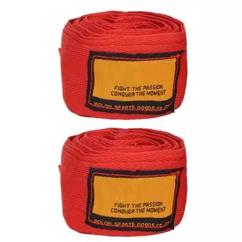 2 шт. хлопковые ремни для защиты рук, впитывающие пот, бинты для запястья рук для тренировок по боксу 5 5m / 16.4ft