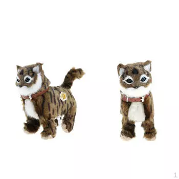 2 шт. Ходячие мягкие игрушки для детей, домашних животных коричневый