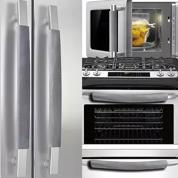 2 шт. ХолодильникДверная ручкаЧехол, моющаяся тканьУкрашениеДля поддержания электроприборов в чистоте,Дверная ручкаДля предотвращения пятен от жидкости и грязных отпечатков пальцев 2pcs