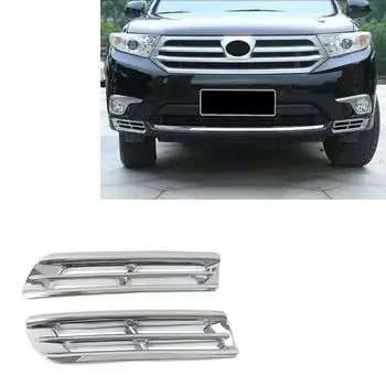 2 шт. Хромированные АБС-пластик накладки на передние противотуманные фары для Toyota Highlander 201220132014