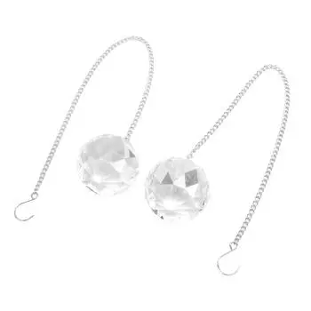 2 шт. хрустальный шар призма подвеска ловец солнца окно ловец солнца украшение для создания дождя с цепочкой для прозрачный