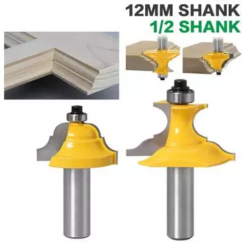 2 шт., хвостовик 12 мм, хвостовик 1/2, обшивка стен, римская фреза на пьедестале Ogee, C3, твердосплавный инструмент для резки древесины, деревообрабатывающие фрезы 12mm shank