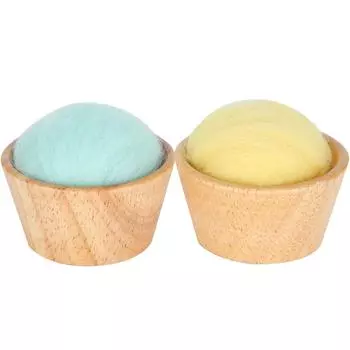 2 шт. игольница шерстяная фетровая игольница вертикальная с деревянной чашей швейный вышивальный инструмент