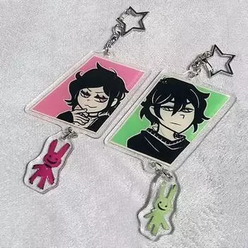 2 шт. Игра Гроб Энди и Лейли Косплей Брелок Мультфильм Двусторонний Брелок Акриловый Подвесной Брелок Для Пары Поклонников Подарок