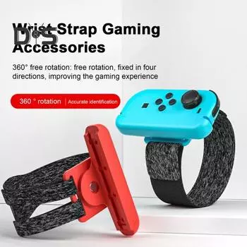 2 шт., игровой контроллер, браслет, дышащий, вращение на 360 градусов, простой в установке, ремешок, игровые аксессуары для переключателя/OLED JoyCon белый