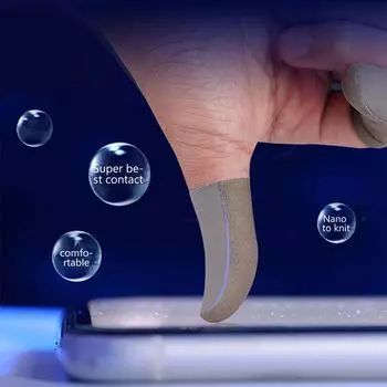 2 шт. игровые перчатки для пальцев PUBG Gamer, влагостойкие, противоскользящие, для сенсорного экрана, дышащие, игровые перчатки для пальцев серый