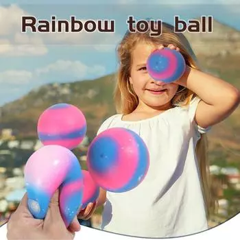 2 шт. игрушка для декомпрессии S Tarry Sky Ball Мучной шар S Queeze Music Slow Re Bound R Ainbow Ball 40 мл