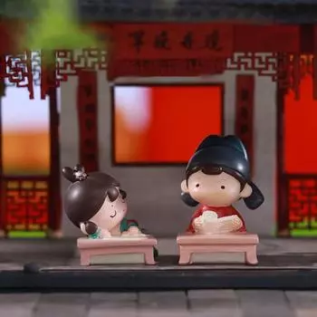 2 шт. Игрушка-кукла в китайском стиле для пары, ханьфу, настольная статуэтка, микроландшафтный декор для офиса 1