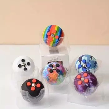 2 шт., игрушки для снятия стресса с пальцами, четыре листа, красочная ручка для снятия стресса, красочный сферический кубик Рубика rainbow