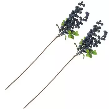 2 шт. имитация черники декоративный цветок украшение искусственная черника офис искусственная пена ветки ветки 55x22cm
