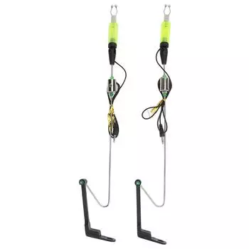 2 шт. Индикатор поклевки карпа, рыболовная сигнализация из нержавеющей стали, устойчивая к ржавчине, чувствительная светодиодная подсветка, индикатор поклевки